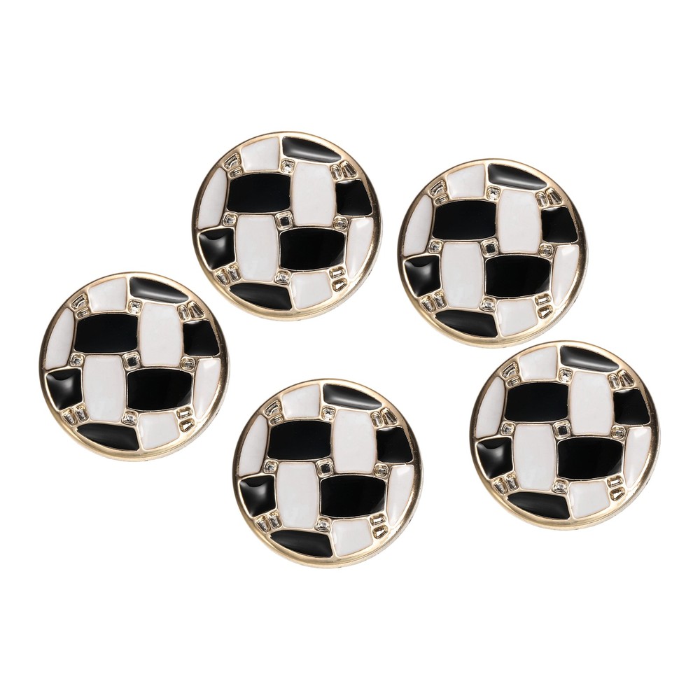 5pcs Gold Pearl Button 25mm 0.49" Thick Sewing Button Style D