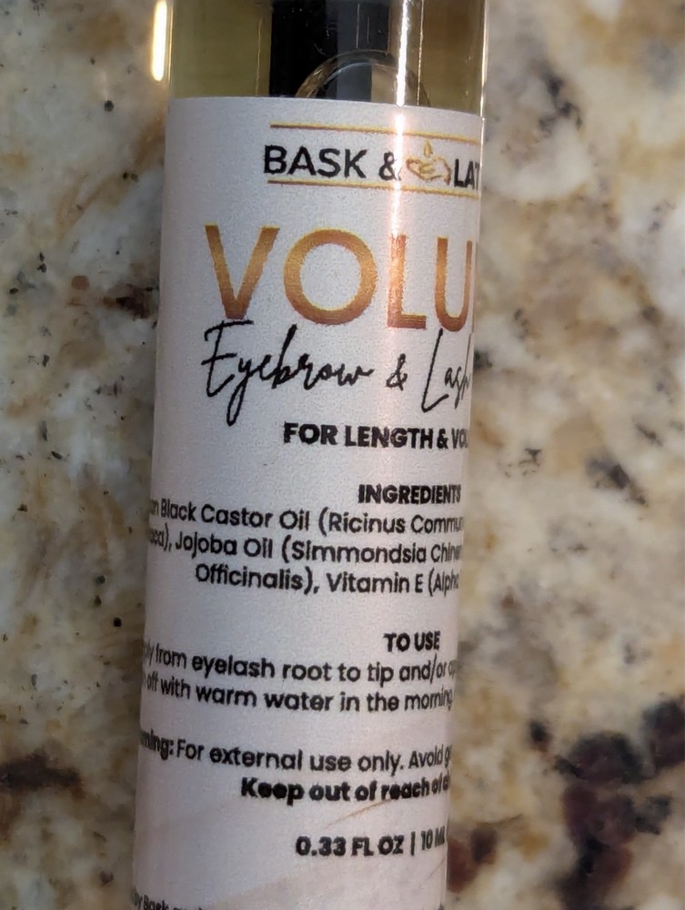 Bask & Lather Volume Eyebrow & Eyelash Serum 0.33 oz