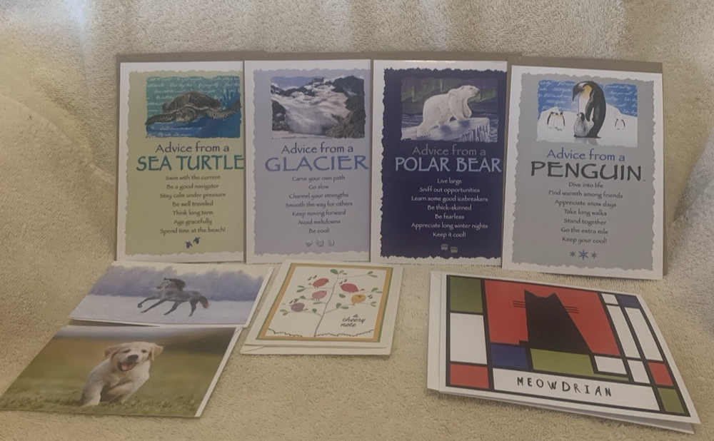 23 Pc Assorted ANIMALS BLANK NOTE CARDS & ENVELOPES Lot #9 - NEW