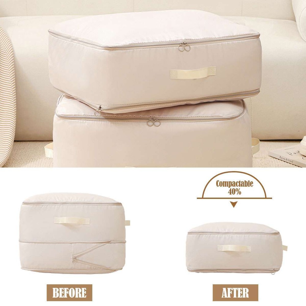 Space Saving Self Compression Organizer Waterproof Dustproof Zipper Storage Bags