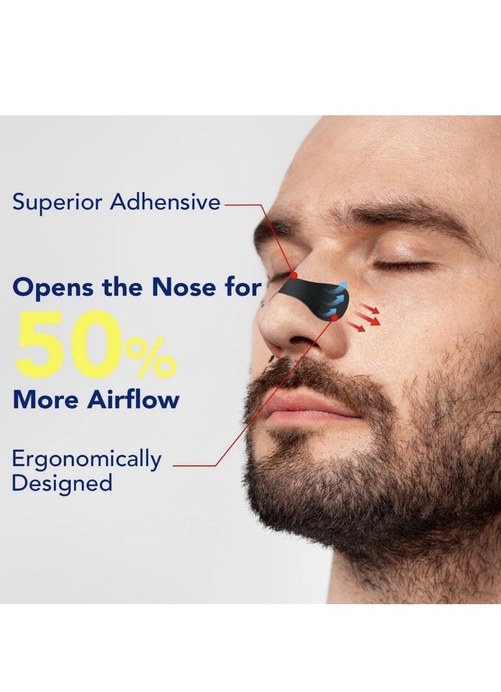 60 Black Nasal Strips for Snoring Relief