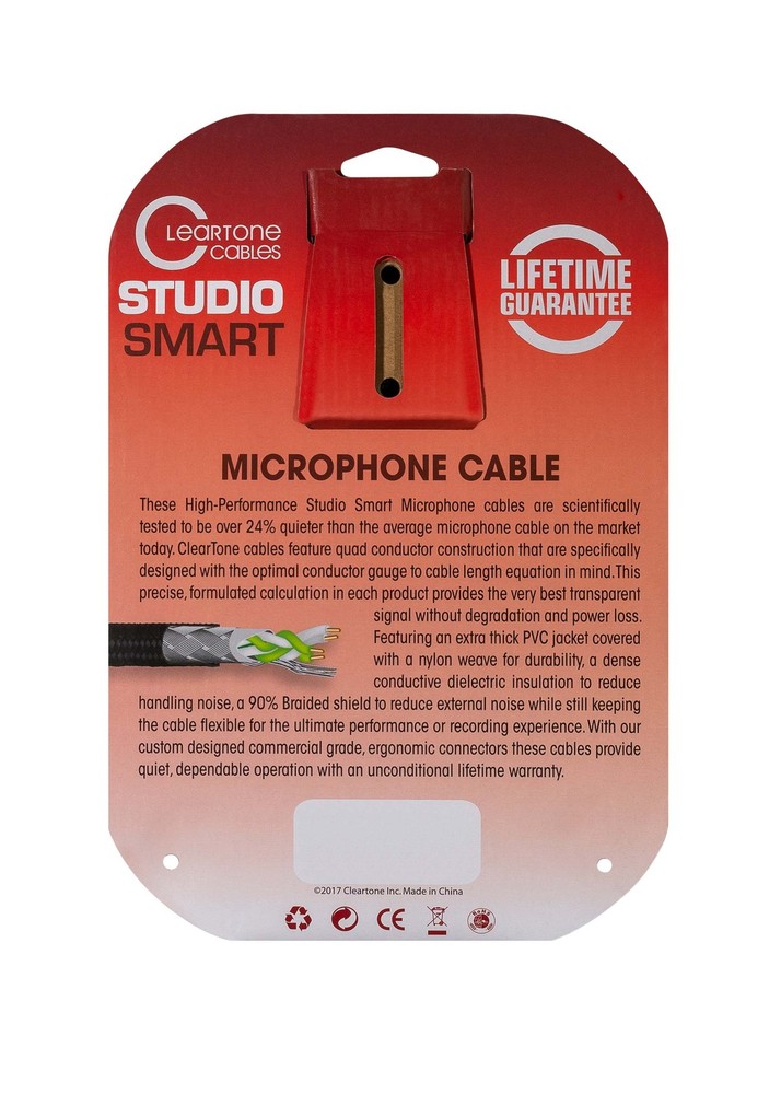 Cleartone 25-Foot Studio Smart Microphone Cable, 18 AWG - 2 Pack