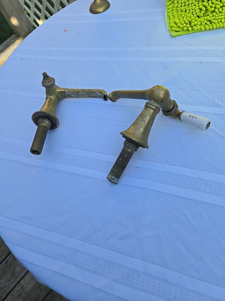 2 Vintage Brass Faucets