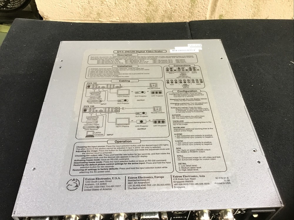 Extron Digital Video Scaler DVS 100
