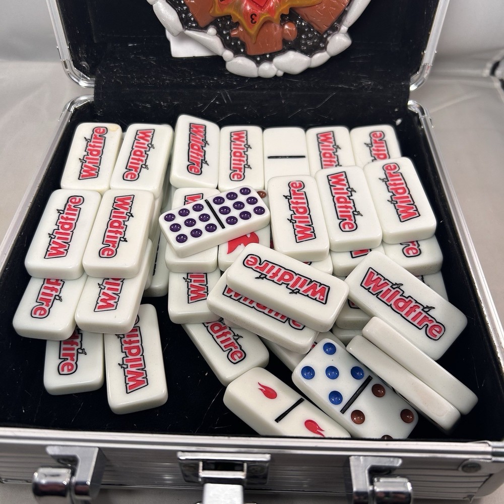 Fundex Wildfire Dominoes Game w/Electronic Hub Complete In Case *Tested Working*