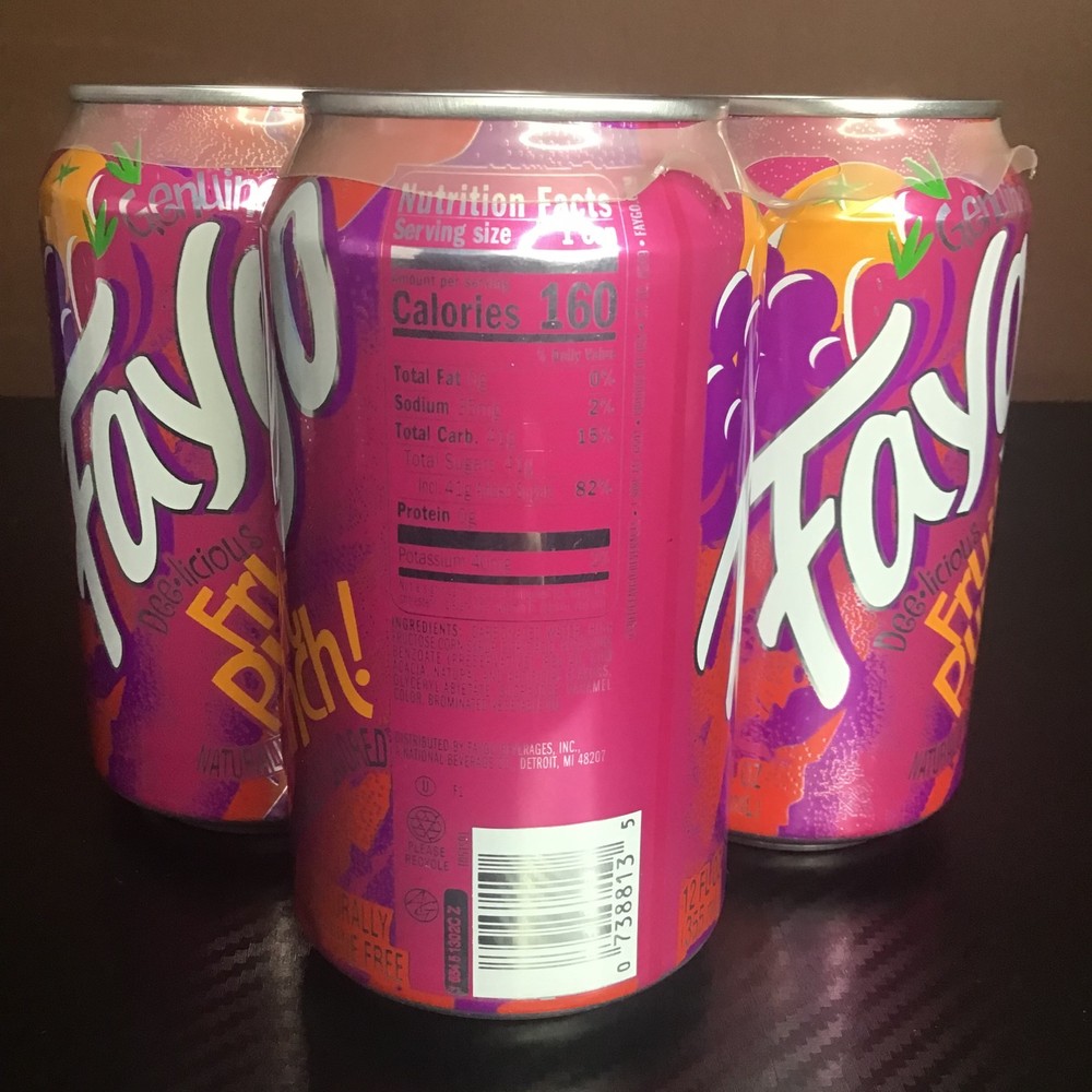 Faygo Fruit Punch, 4 Pack - 12 Oz Cans Total