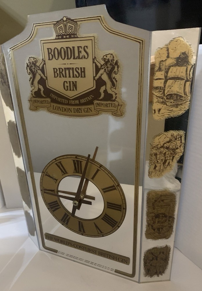 Boodles British Gin, Mirror Clock, Vintage