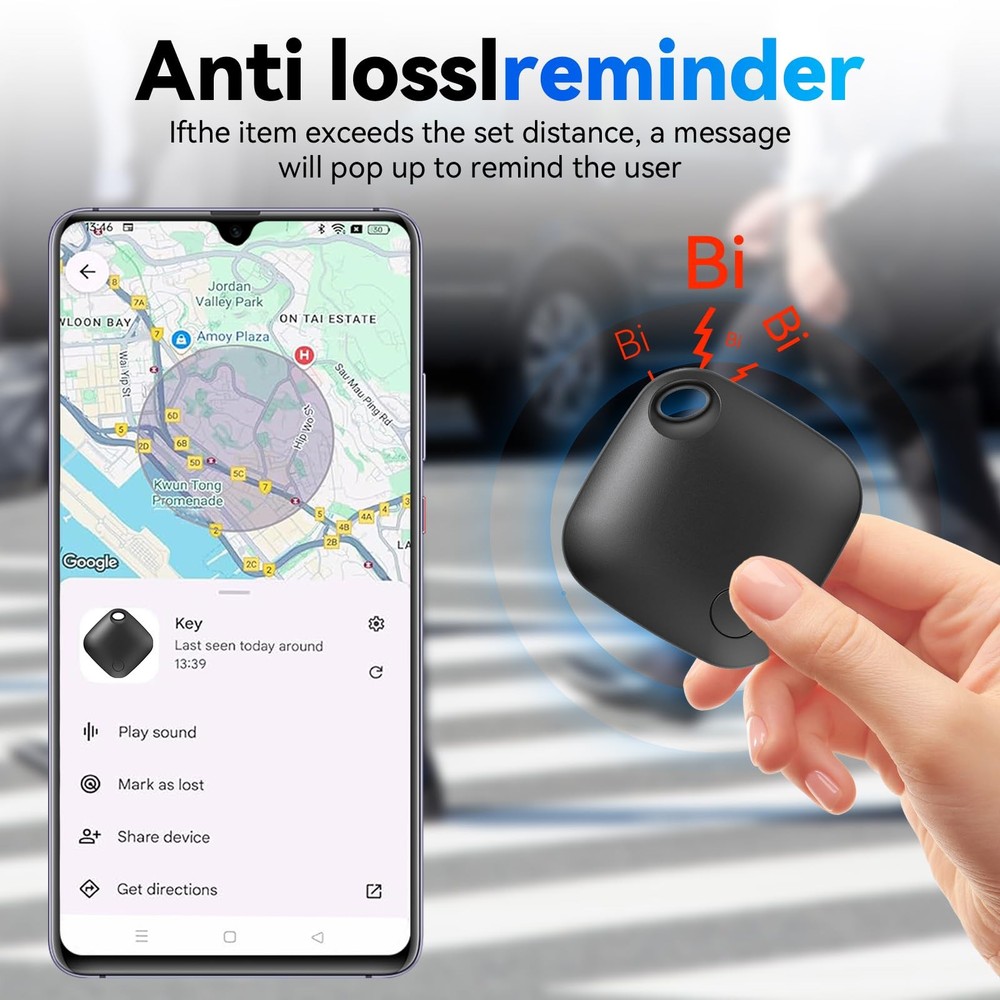 Air Tags-2 Pack Android,Luggage Tracker Tags for Android Works with Google Fi...