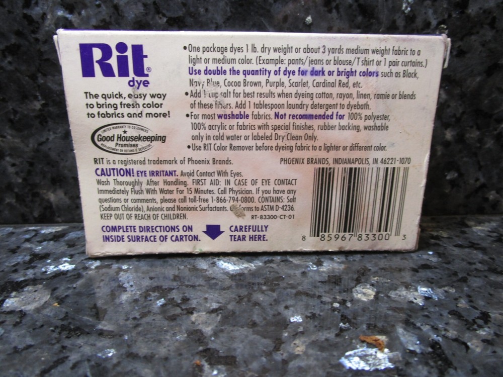 Rit Dye Powder Box ~ Old Formula ~ Navy Blue 30