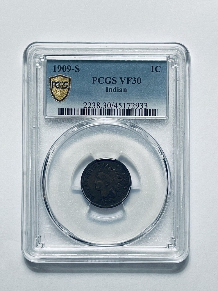 1909-S Indian Head Cent PCGS VF30