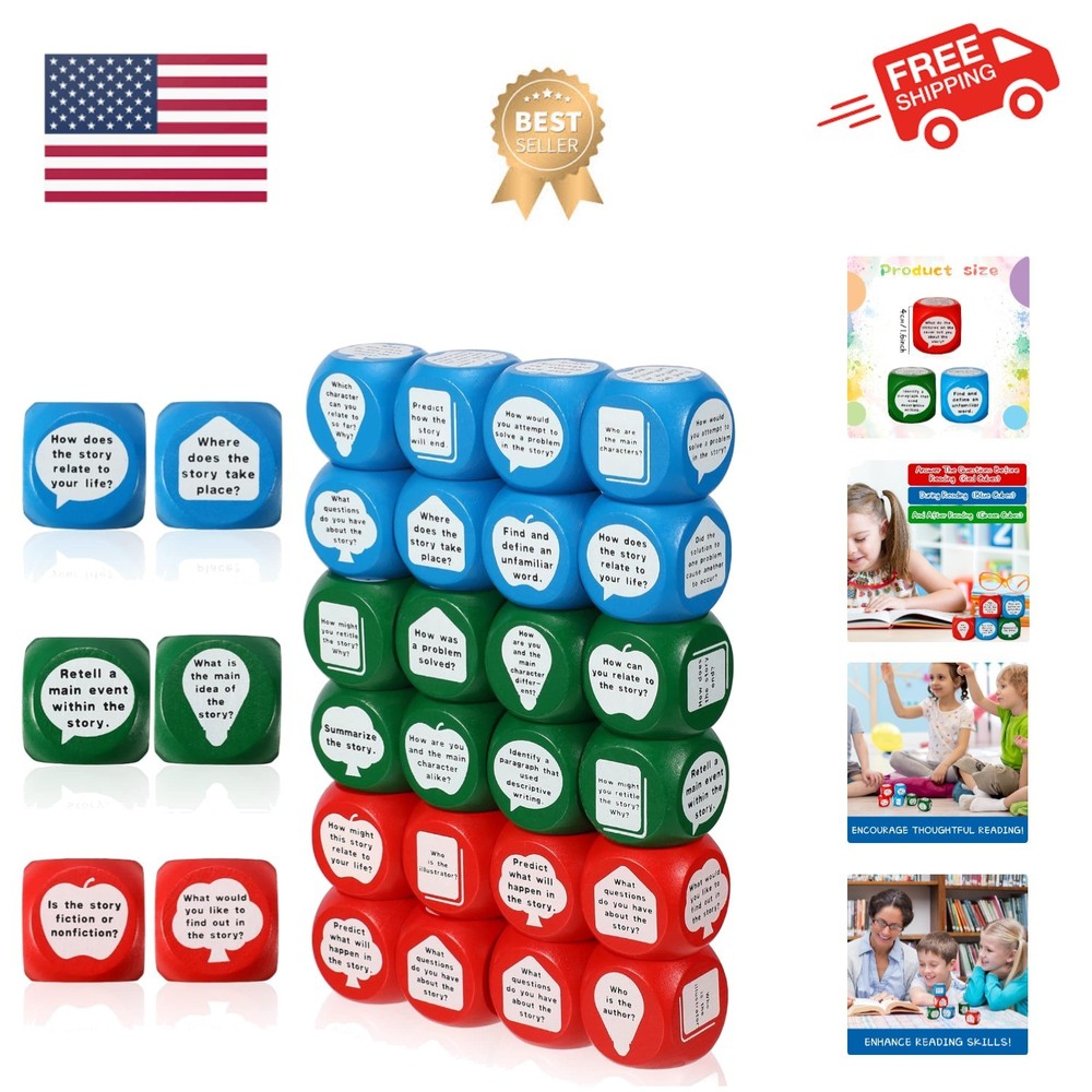 36 Unique Ideas in 24 Educational Reading Cubes for Kids' Language Learning