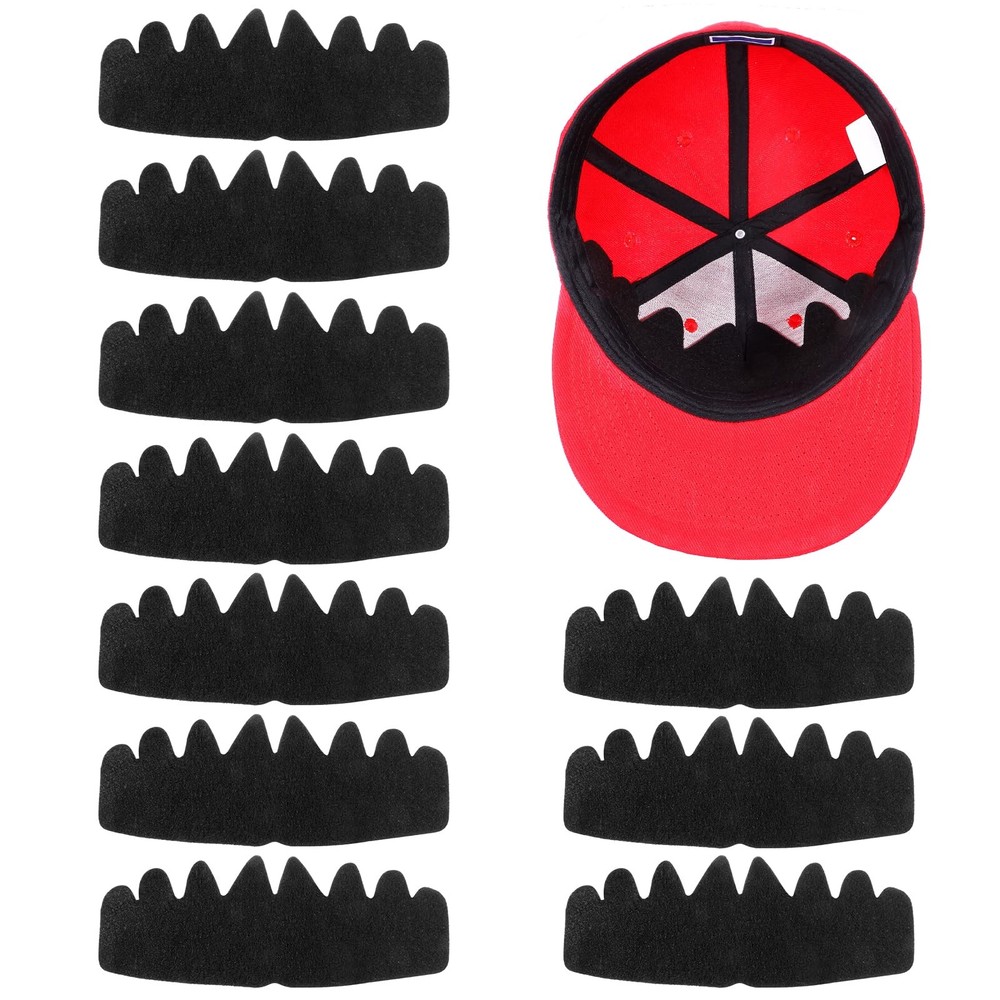 JIYIN 10 PCS Black Baseball Cap Inserts, Flexible Washable Hat Shaper Inserts...