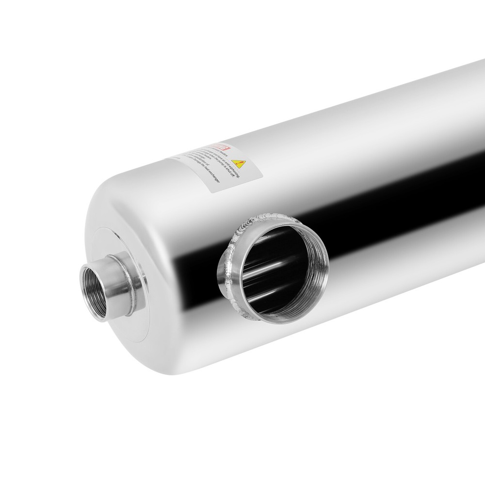 New 304 Stainless Steel Same Side Ports 1inch+2inch Pool Heat Exchanger 400 kBtu