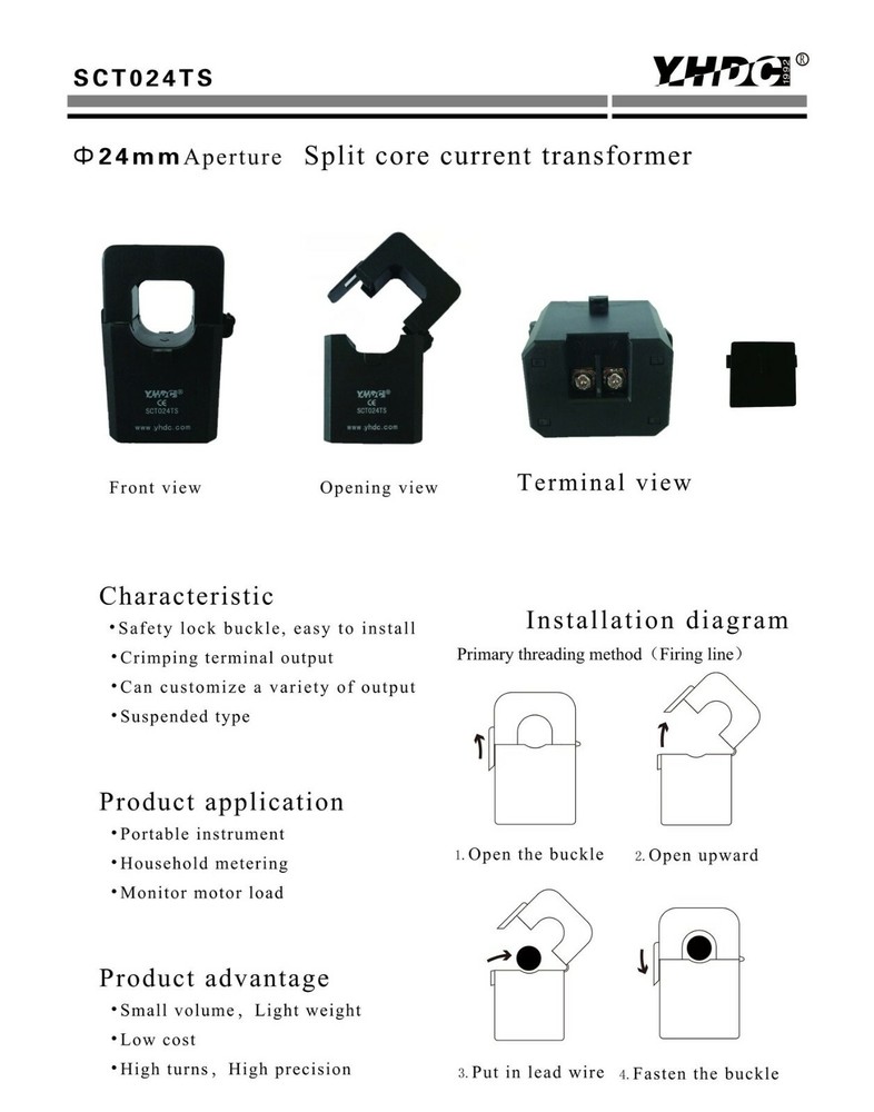 YHDC split core current transformer SCT024TS 300A/5A 1%