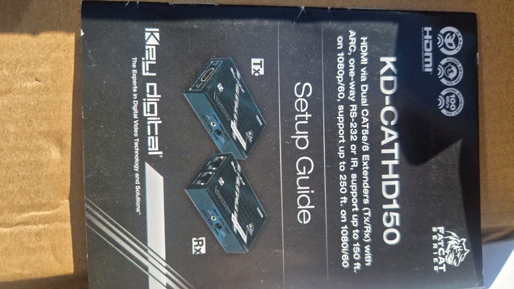 Key Digital KD-CATHD150 Tx Rx HDMI Extender