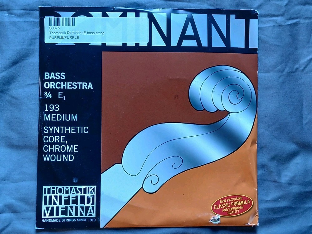 Thomastik-Infeld 193 Dominant Nylon Core Double Bass String,  3/4 E (4th)