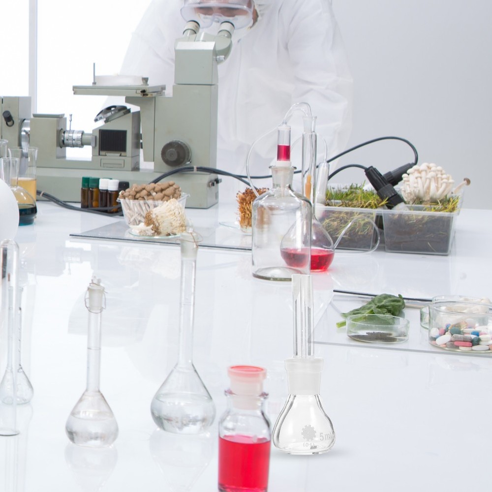 Gravity Bottle Pycnometer Glass Reagent Sealed Empty Bottles with Stoppers