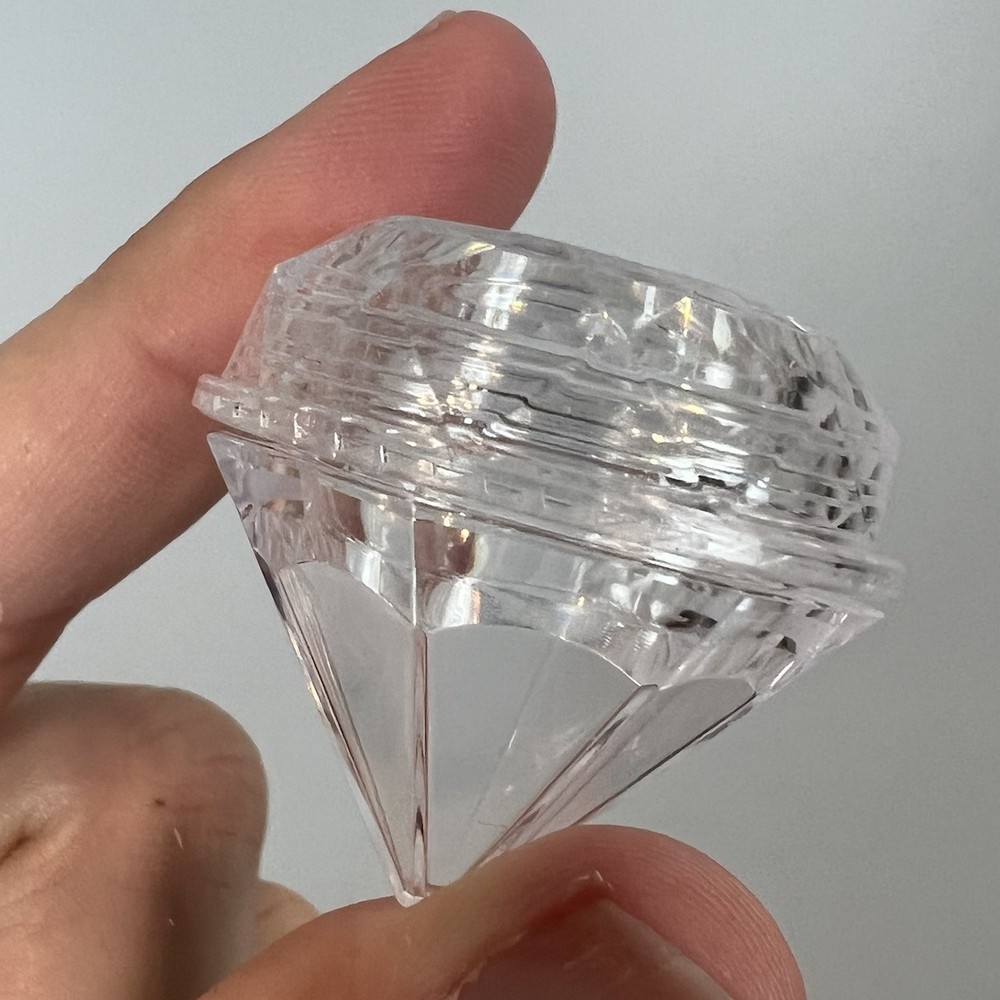 Hershey's Kiss Case Diamond Gem Shape Plastic 1.5"