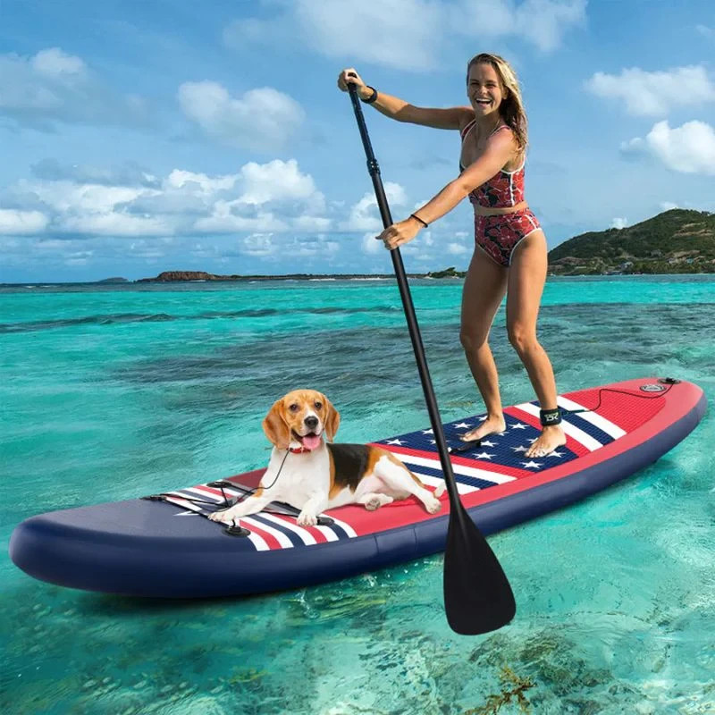 Inflatable Paddle Board 10ft with Removable Fin, Adjustable Paddle and Backpack