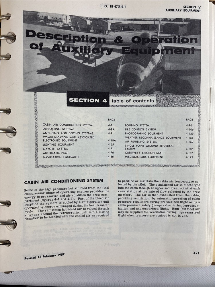 Flight Handbook RB-47E And RB-47K 2 Volume Set
