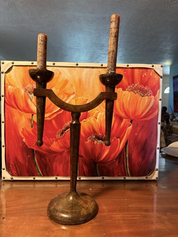 1930s Art Deco Two Arm Candelabrum