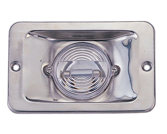 MARINE BOAT STERN LIGHT RECTANGULAR STAINLESS STEEL SPASHPROOF FLUSH MOUNT