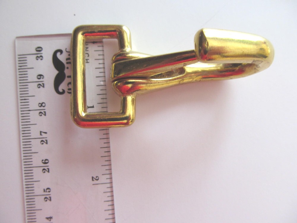 Halter Spring Snap 1" (2.5 cm) Solid Brass Snaps (Set of Two)