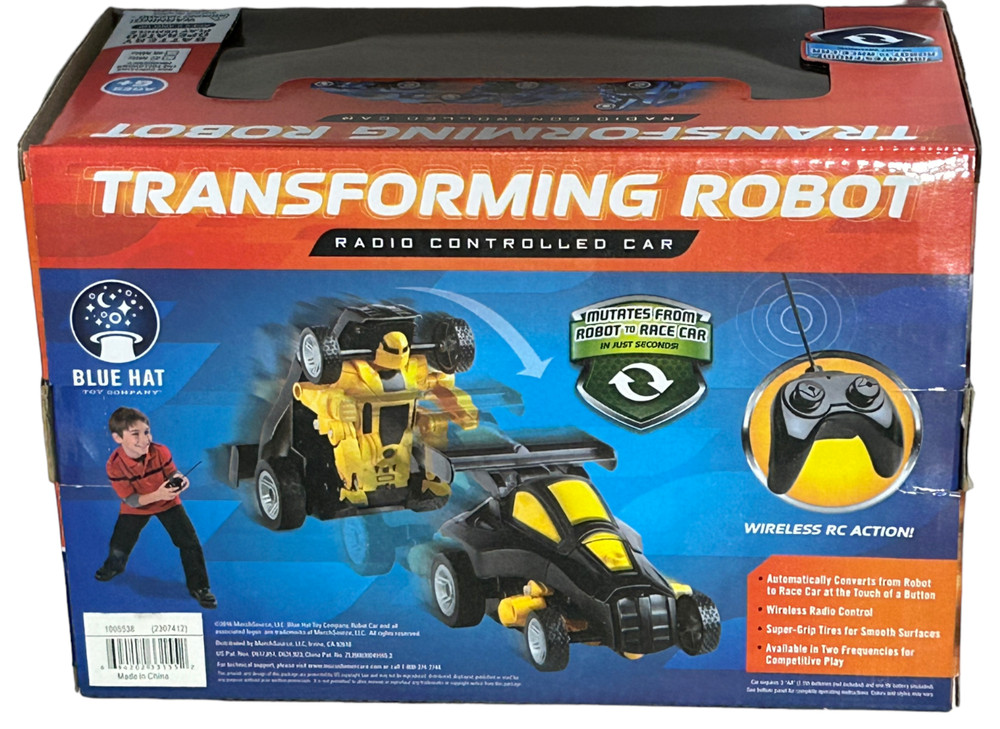 Transforming Robot to Radio Controlled Race Car w/ Wireless Controller - Yellow