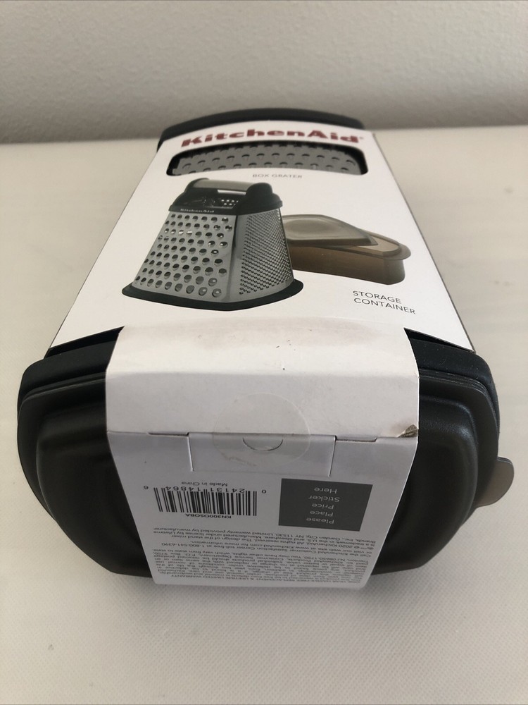 New KitchenAid Black 3 Piece Large Box Grater with Covered Container