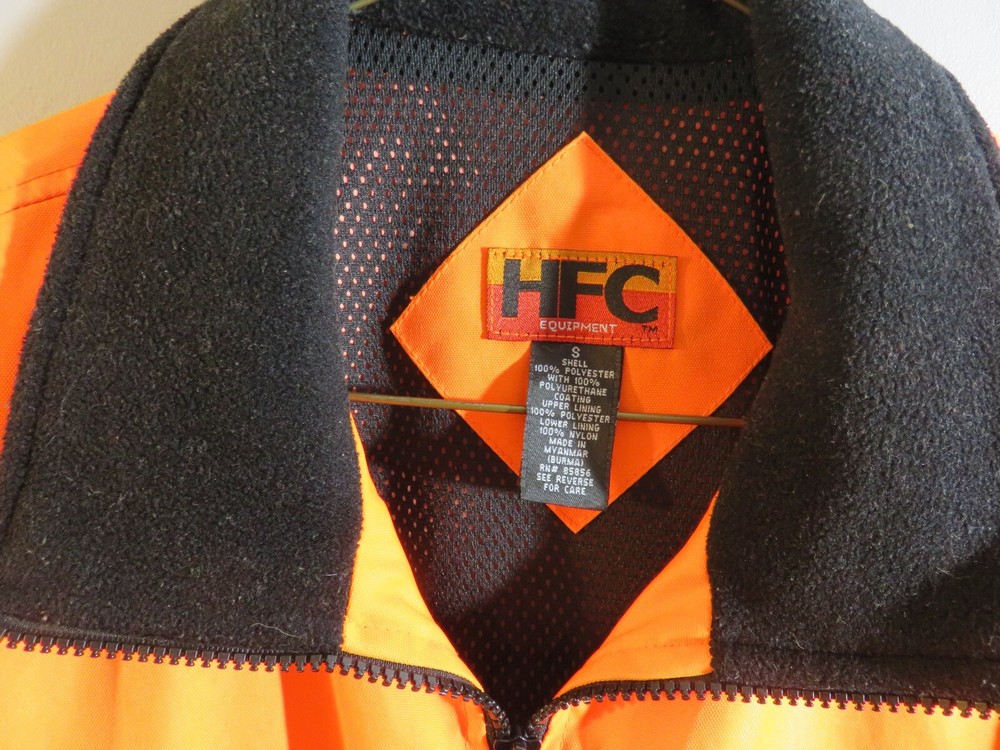 HFC Equipment Blaze Orange Hunting Jacket. Size S