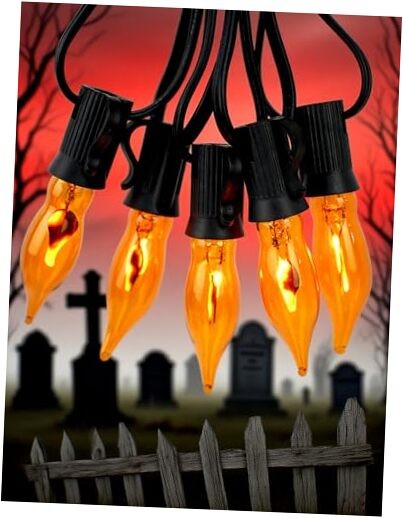Rustic Elegance, 50Ft Flickering Flame String Light/Size: 50FT; Finish: Frosted