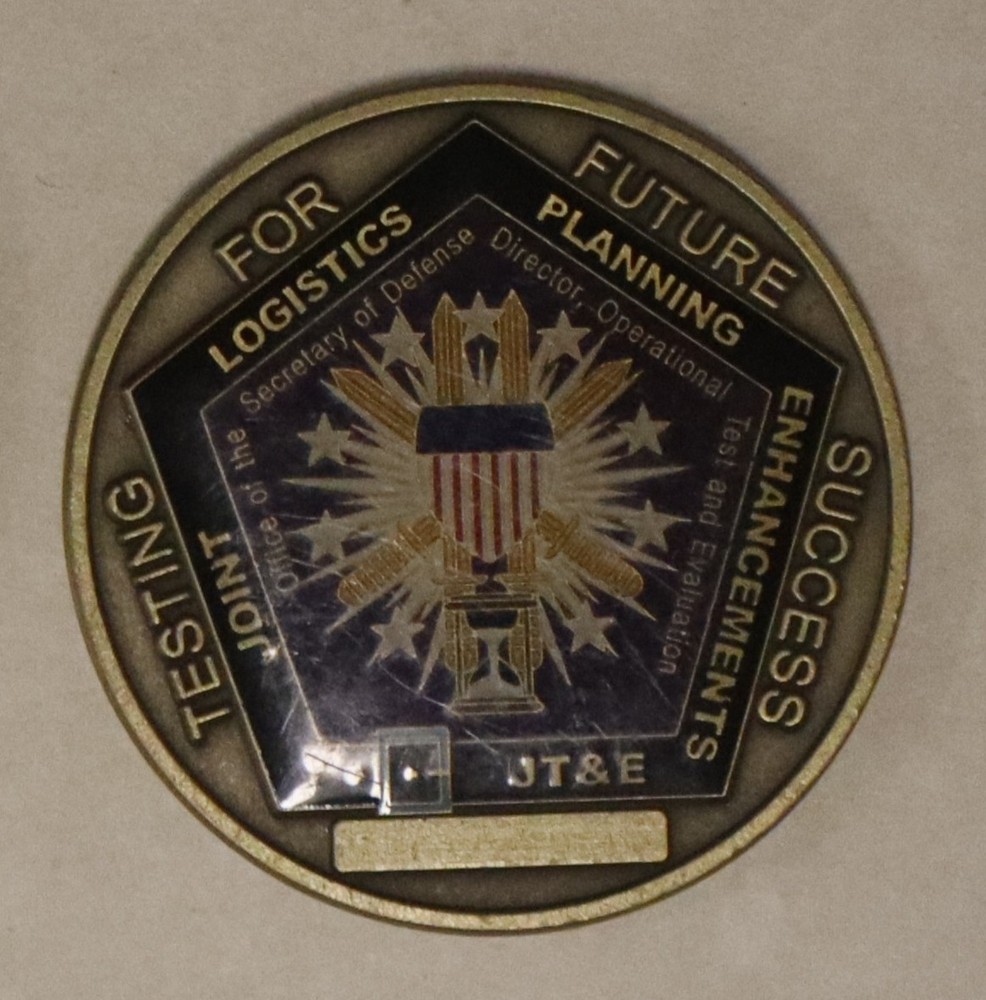 SECDEF Director Operational Test & Evaluation Joint Test & Eval Challenge Coin