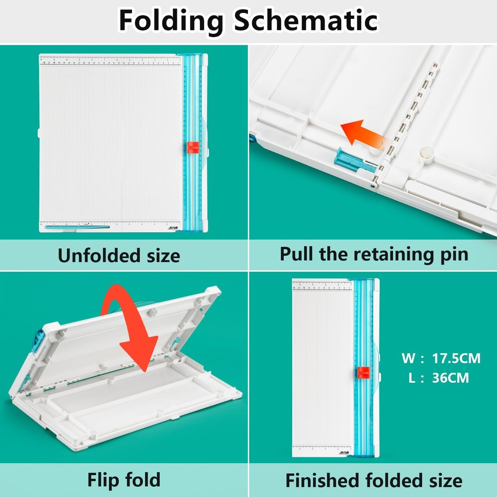 12"x12" Paper Trimmer & Scoring Board - Precise Cutting & Scoring Tool for DI...