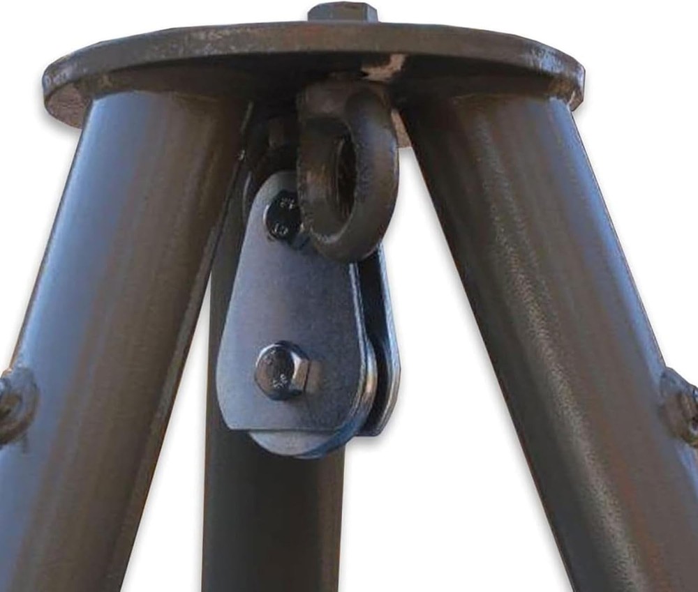 Tripod Header Unit w/Pulley Feeder Stump Puller Camping Hunting Hanging Fire Pit