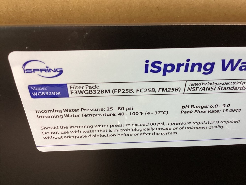 iSpring Whole House Water Filter System WGB32BM - MOUNT WITH 3 LIDS ONLY