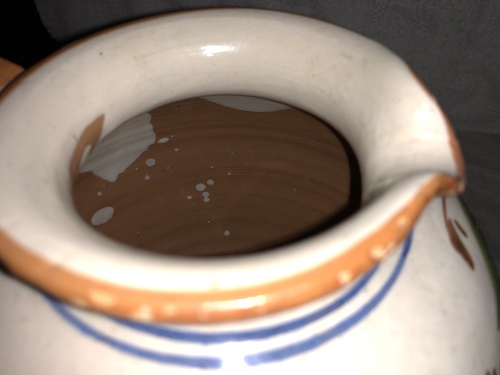 Pottery Pitcher Jug - Italy written on bottom.