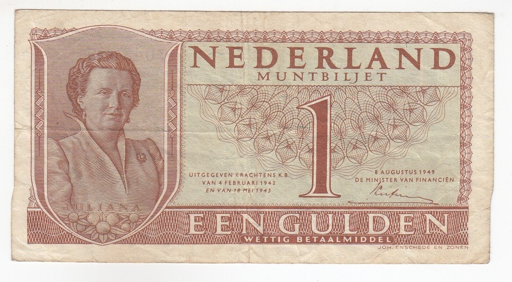 Netherland, 1 Gulden, P72, XF