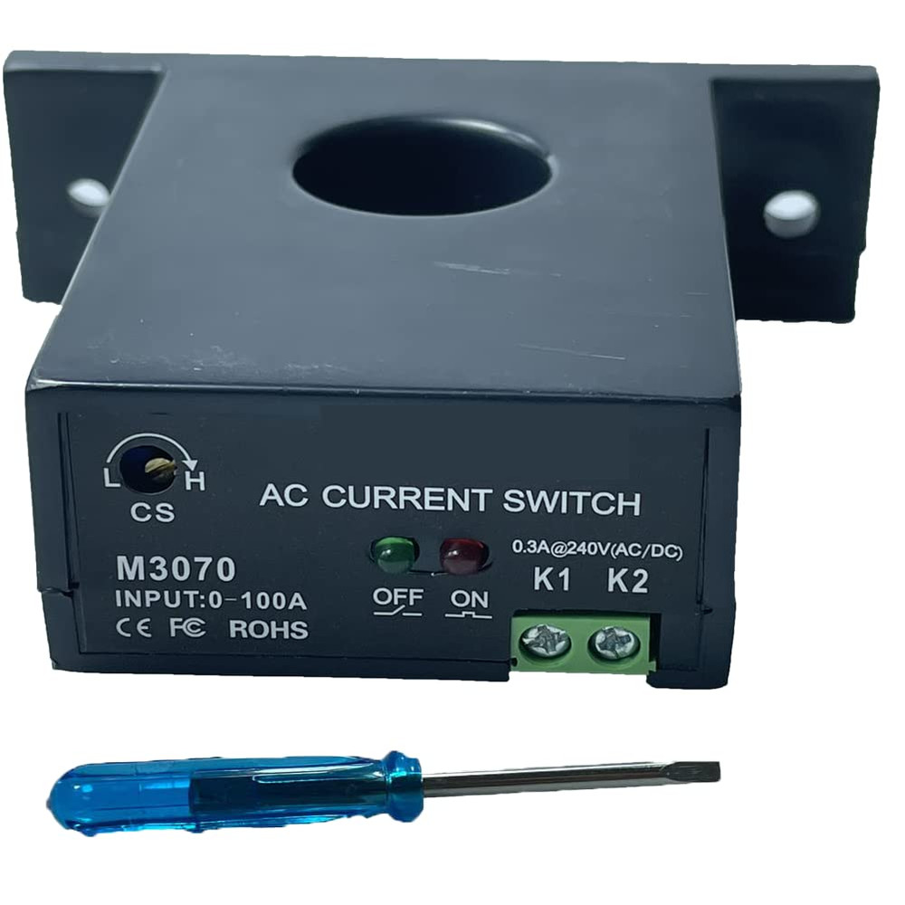 Current Sensing Relay AC Current Sensing Switch 0-100A Normally Open Amp Sensor