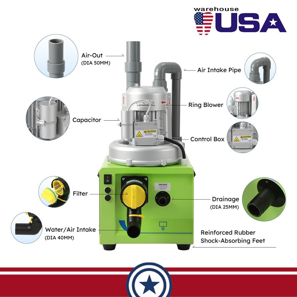 US Dental Unit Chair Computer Controlled DC Motor/Air Compressor/Suction machine