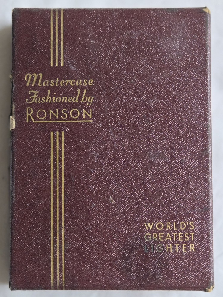 Vintage Ronson Mastercase Cigarette Holder/Lighter Silver/Chrome w/ Original Pkg