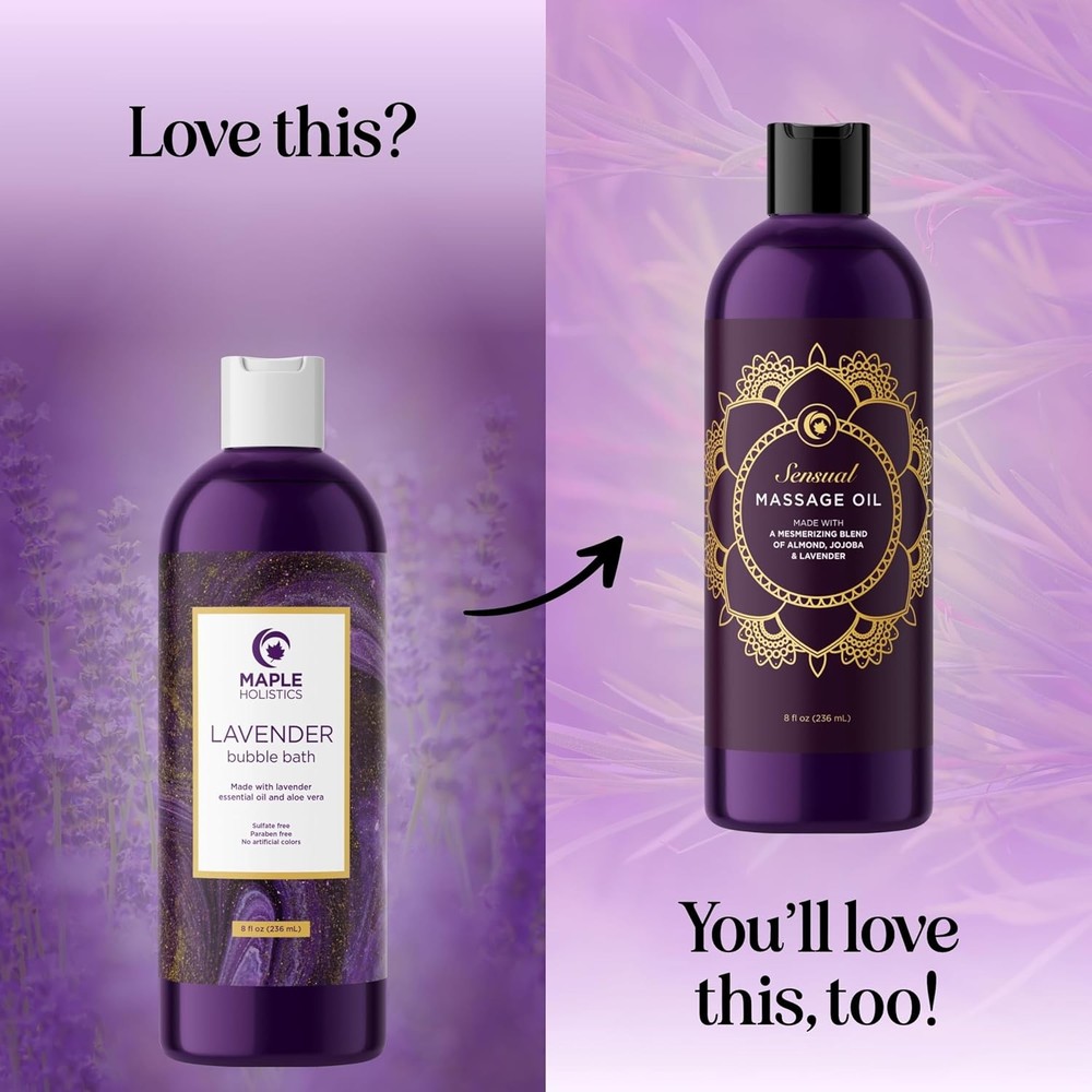 Premium Lavender Bubble Bath for Women - Moisturizing Foaming Bath Bubbles for A