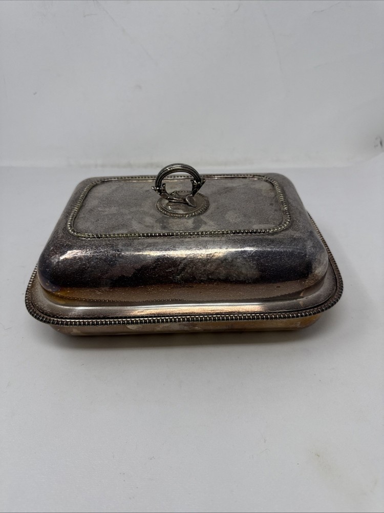 Vintage Silverplate Covered Serving Dish - 11" x 8"