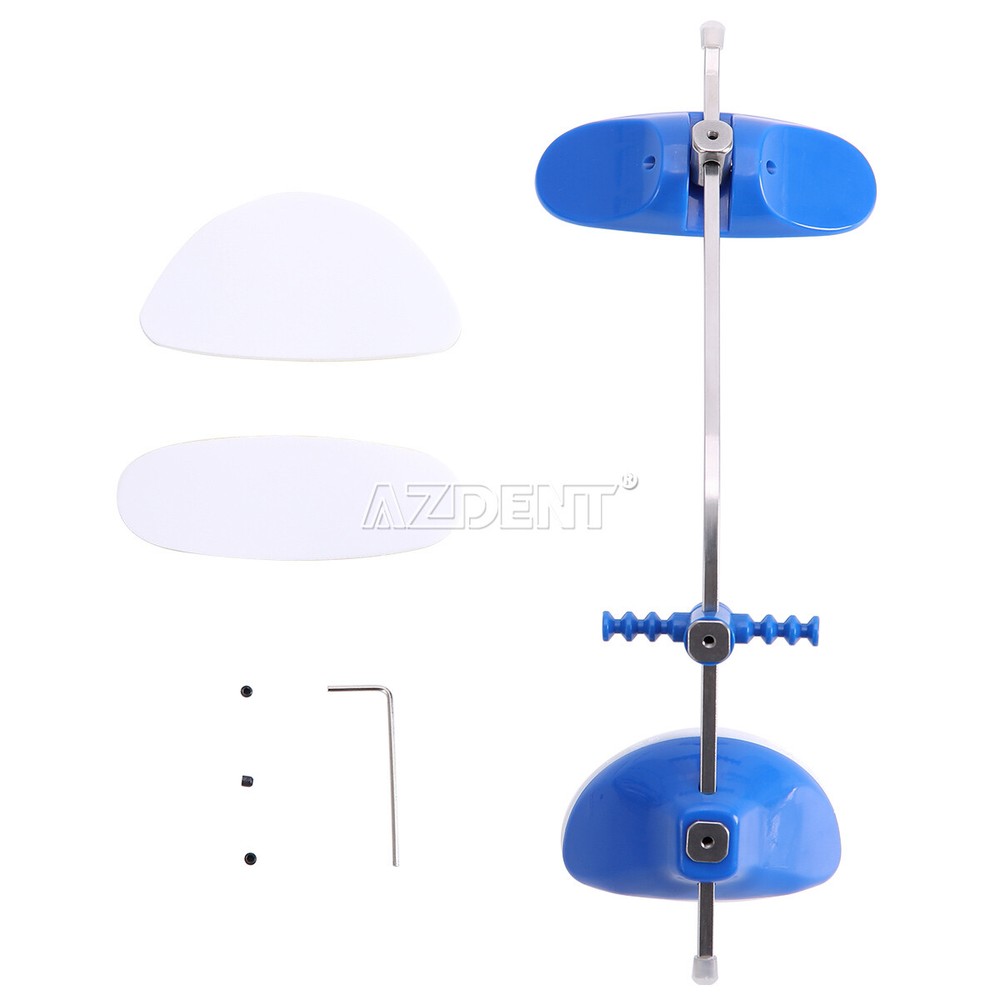 Dental Adjustable Orthodontic Forward Reverse Pull Headgear Single Pole Blue/Red