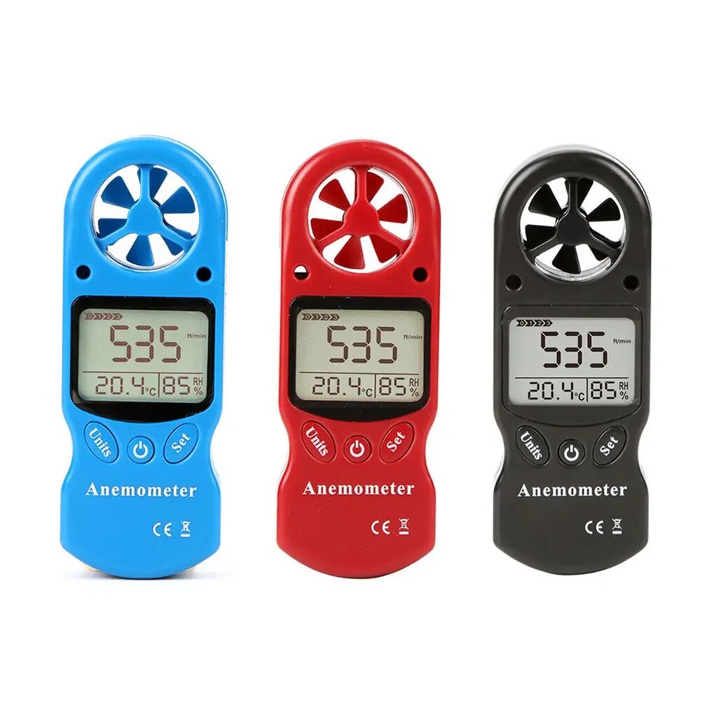 TL-300 Mini Multipurpose Anemometer LCD Wind Speed Temperature Humidity Meter