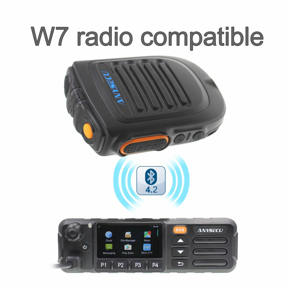 Anysecu B01 Wireless Bluetooth PPT Zello Microphone for Network Android Radio
