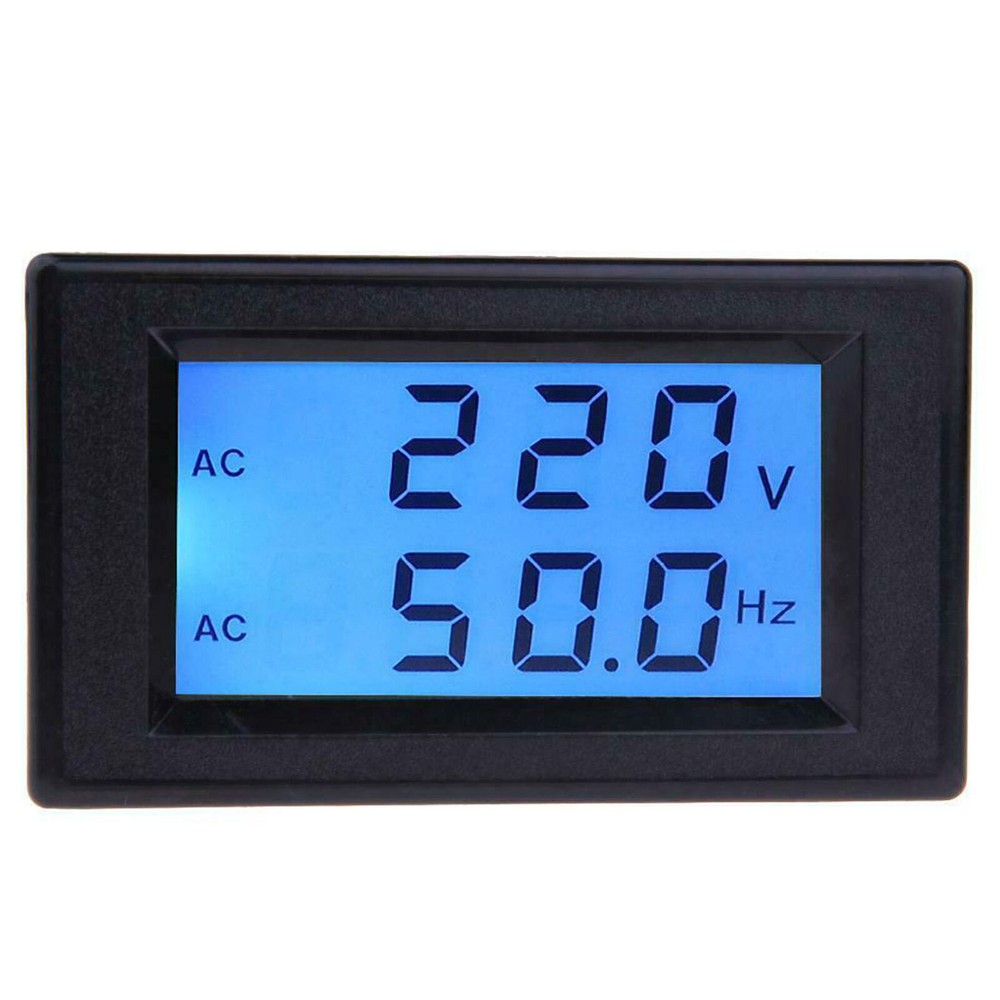 Two-wire Volt Meter LCD Digital AC Voltmeter and Frequency Meter 45.0-65.0hz