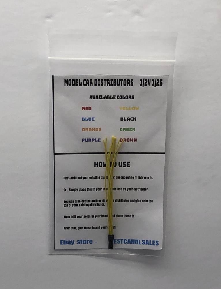 Model Car Distributor Yellow 9 Wires 1/24 1/25 V8
