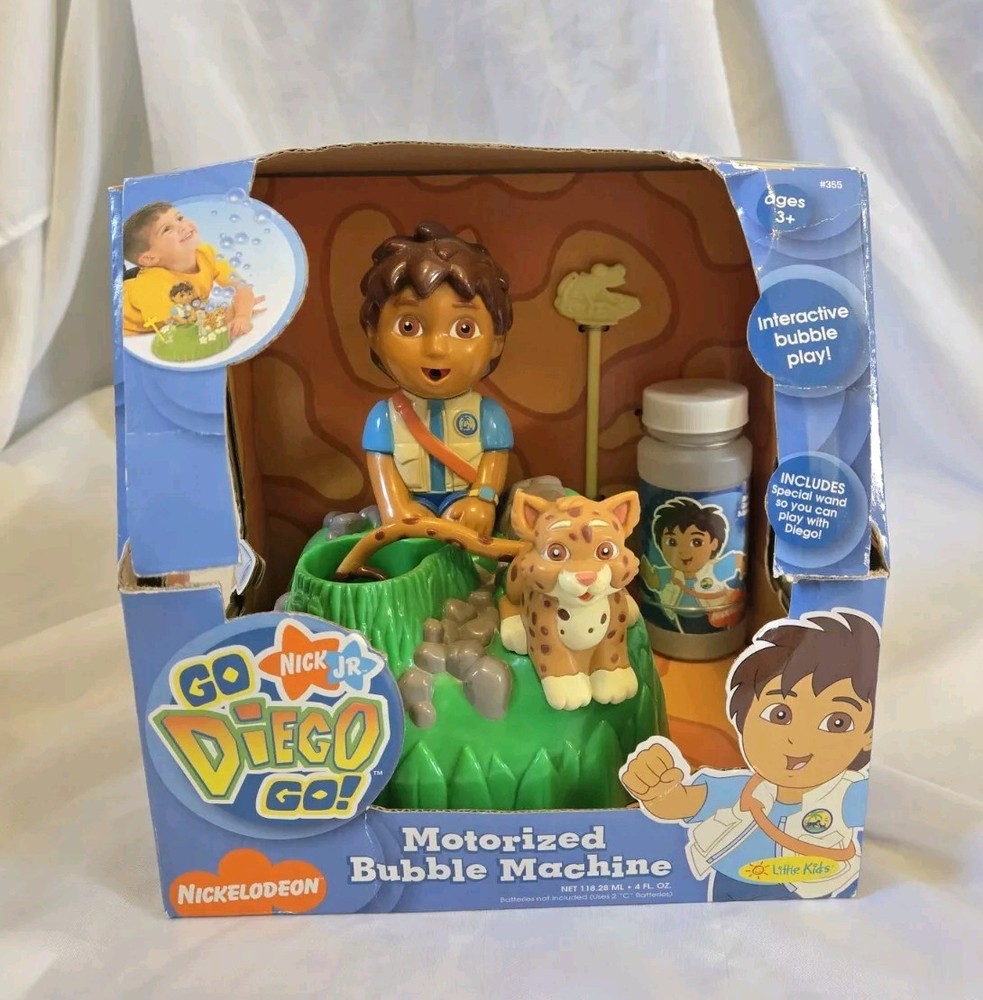 New Go Diego Go Motorized Bubble Machine 2006 Viacom Nick JR Interactive Play