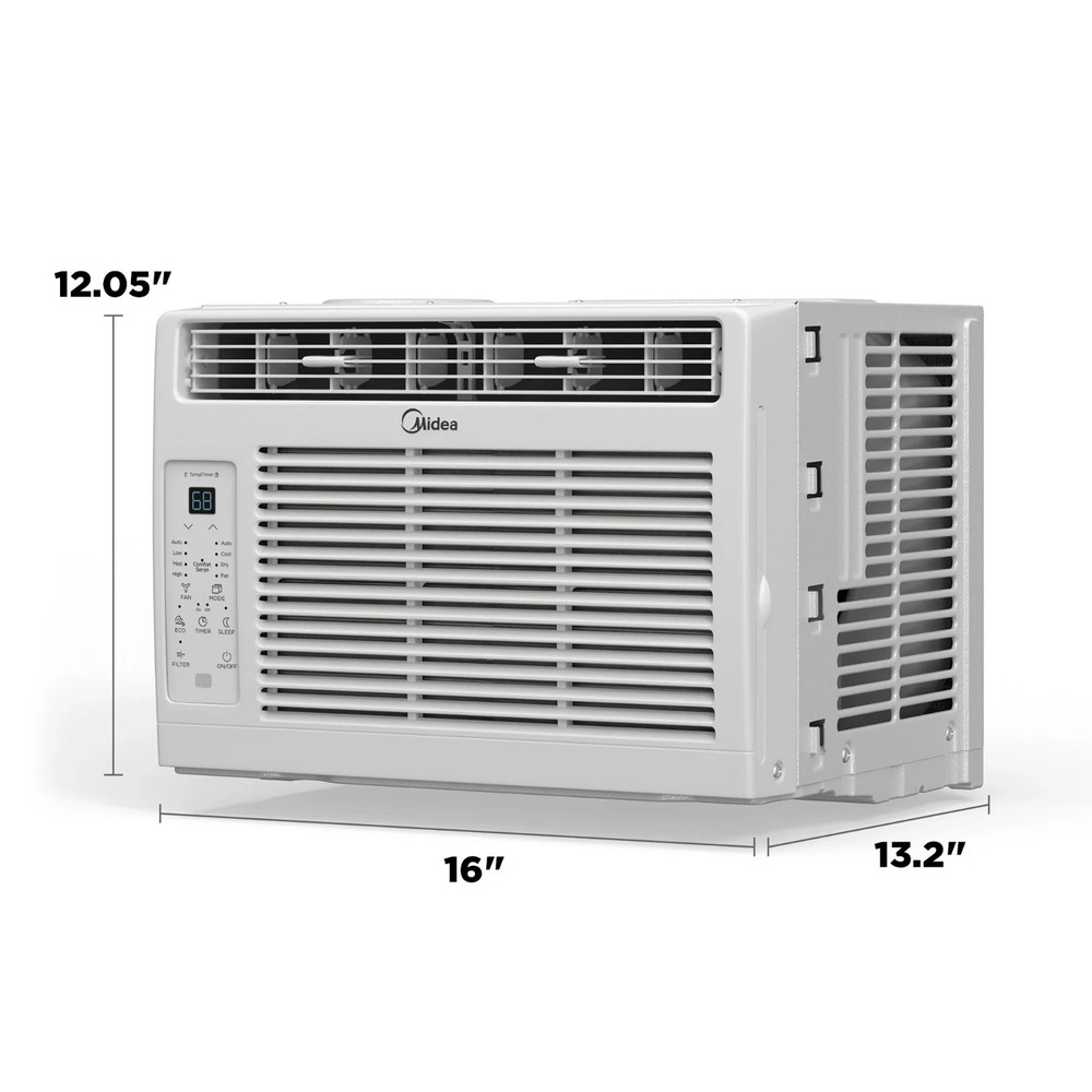 Midea 5,000 BTU Window Air Conditioner, Remote, Programmable Timer, White