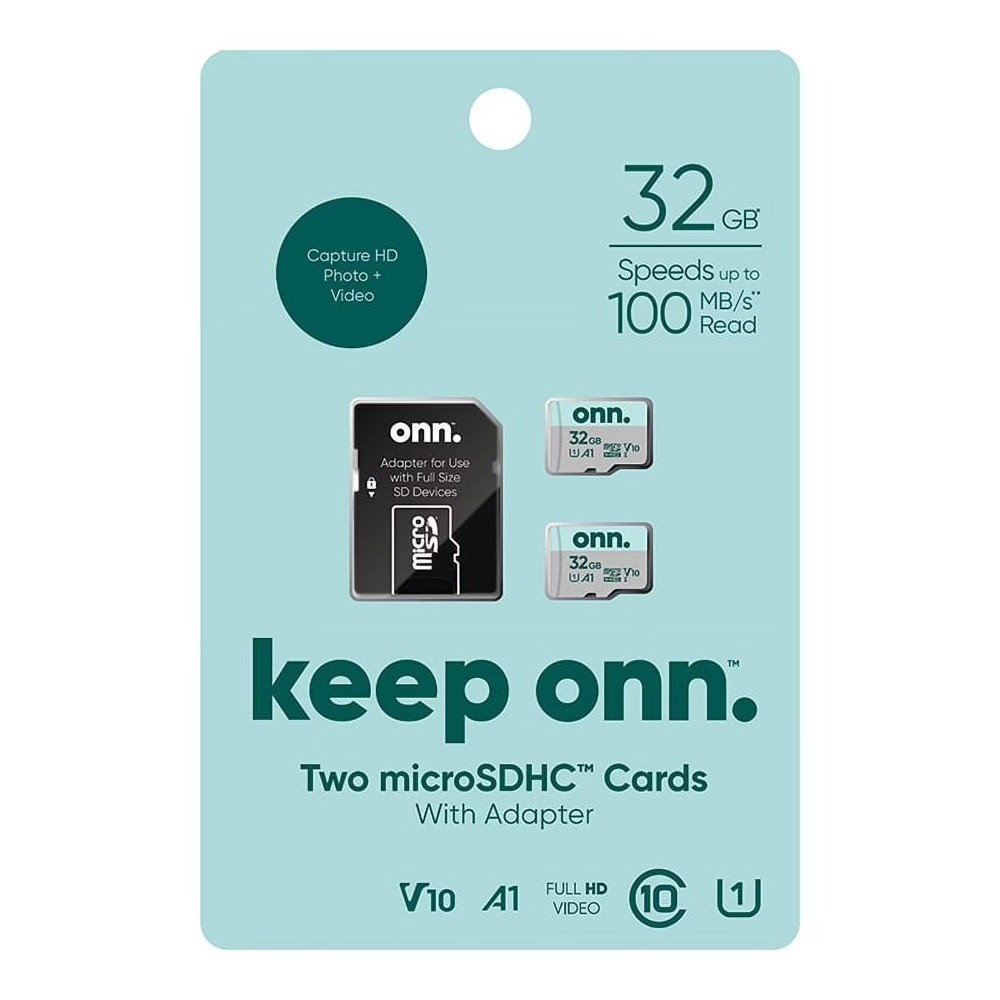 32GB Class 10 U1 MicroSDHC Flash Memory Card 2-Pack